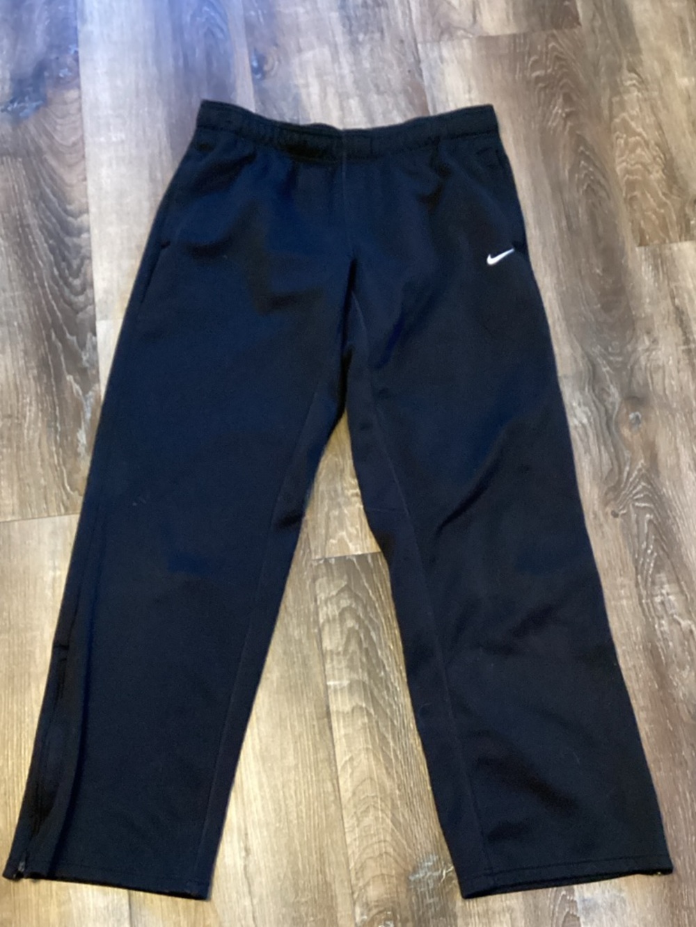 Nike Womens Black Jogger Sweatpants with White Swoosh
